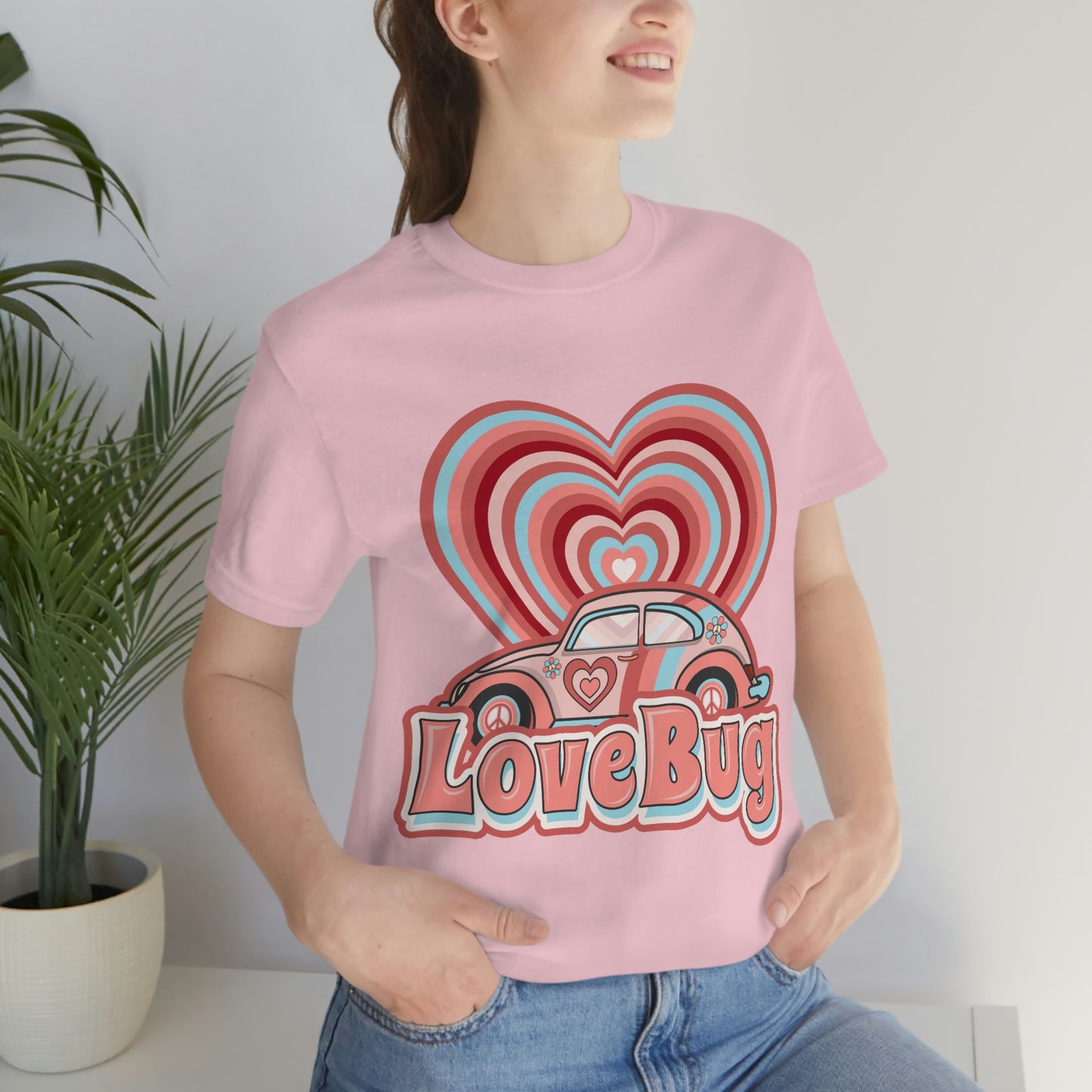 Love Bug Valentine’s Day Unisex Jersey Short Sleeve Tee