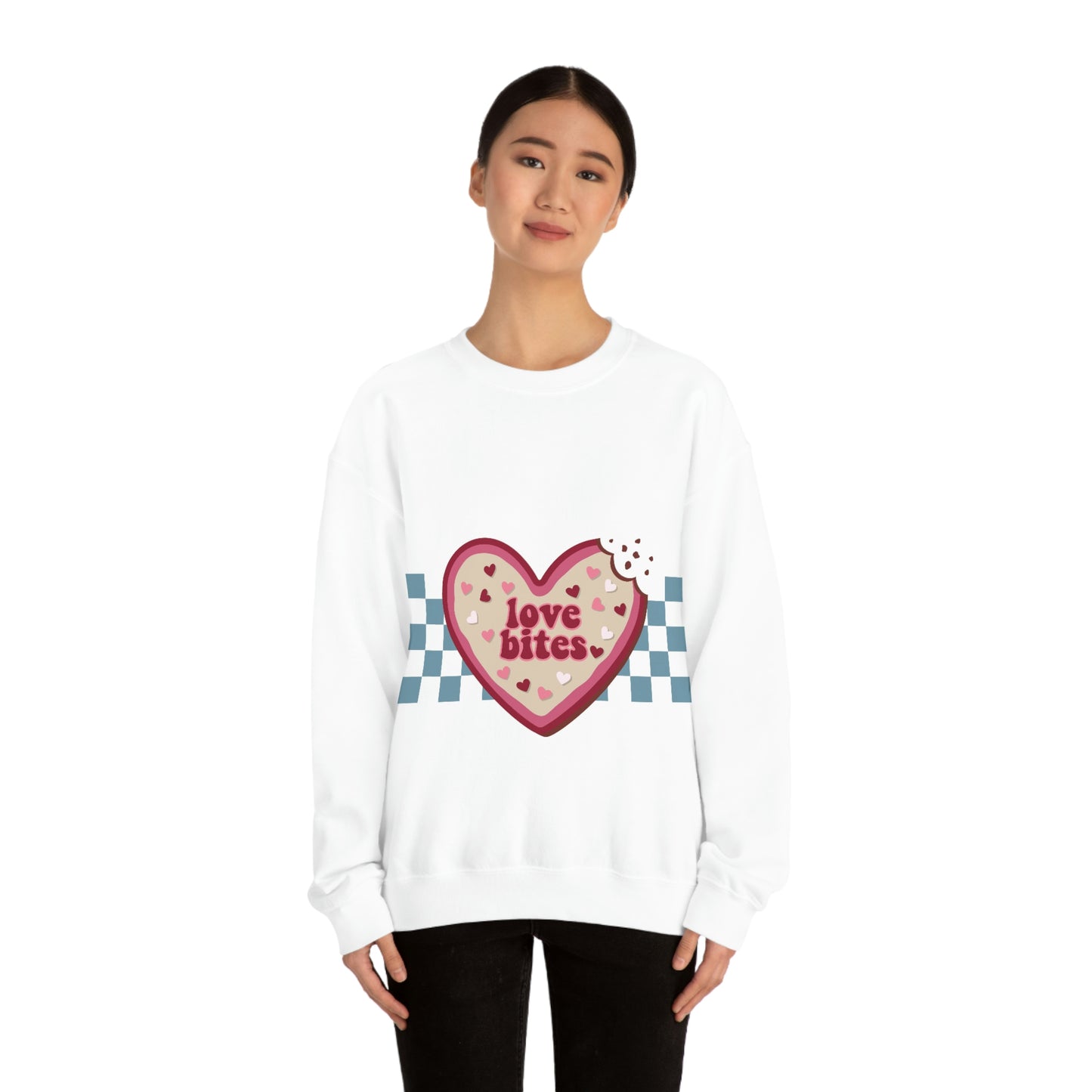 Love Bites Valentine’s Day Unisex Heavy Blend™ Crewneck Sweatshirt