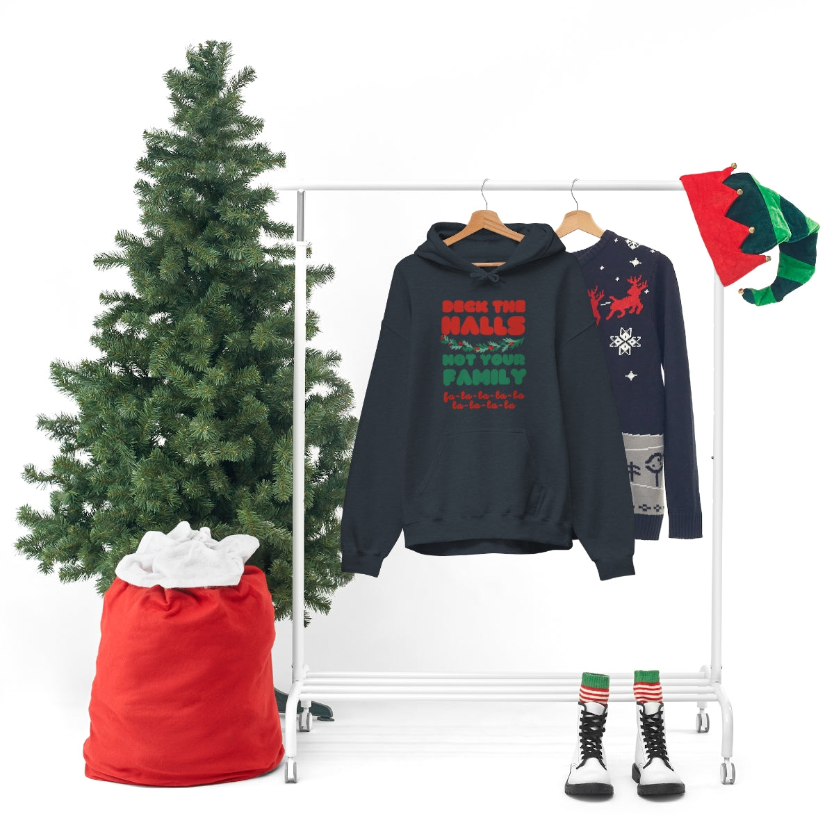 Deck the halls not your family Unisex Heavy Blend™ Hooded Sweatshirt