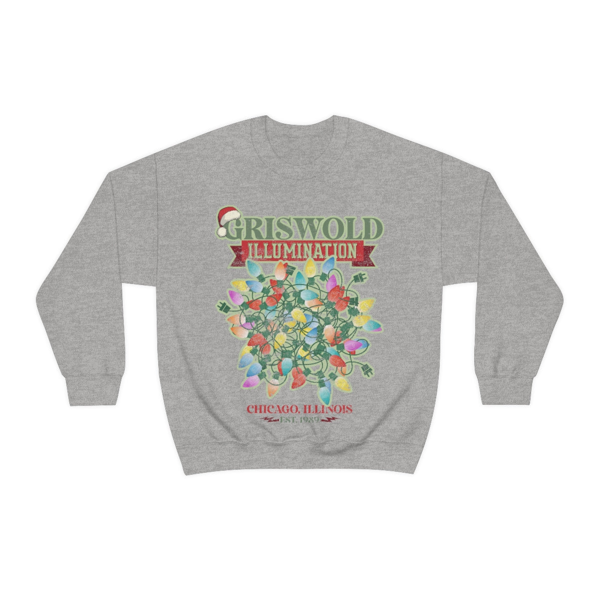 Griswold Illuminations Unisex Heavy Blend™ Crewneck Sweatshirt Griswold Electric Christmas Vacation