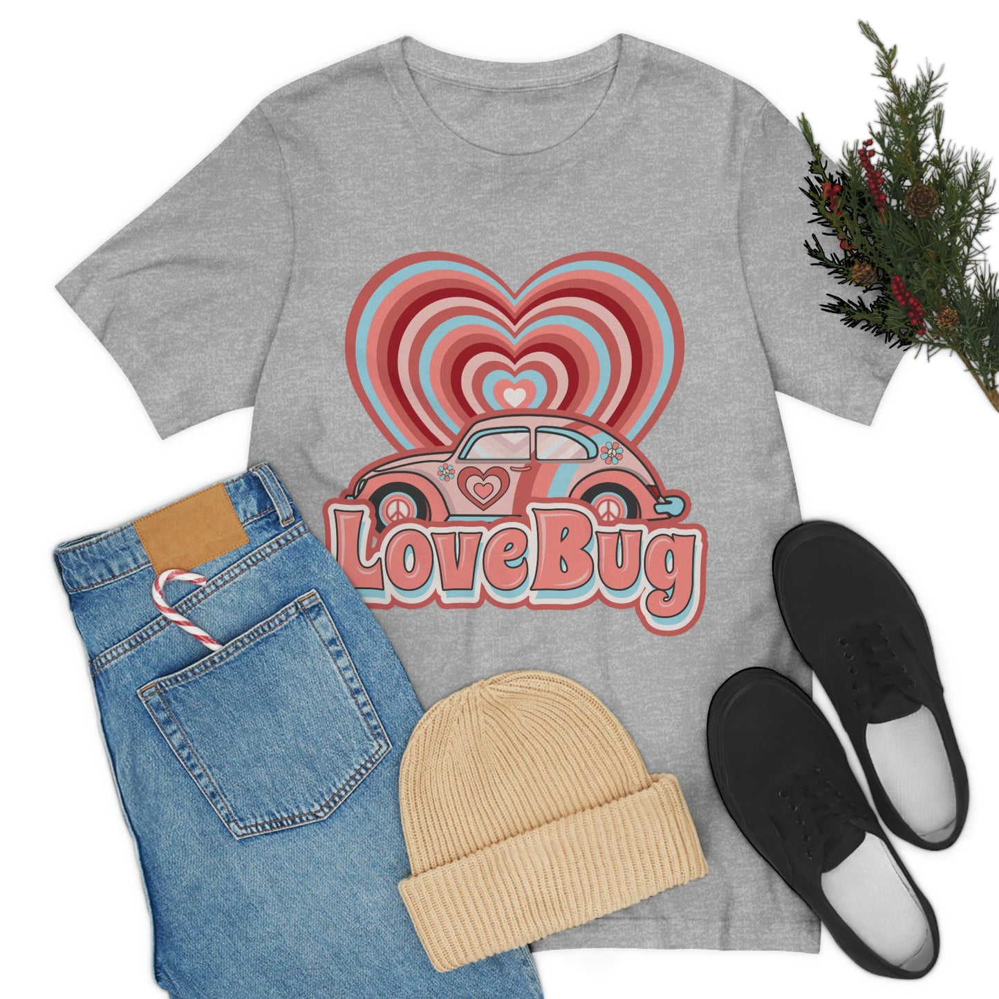 Love Bug Valentine’s Day Unisex Jersey Short Sleeve Tee