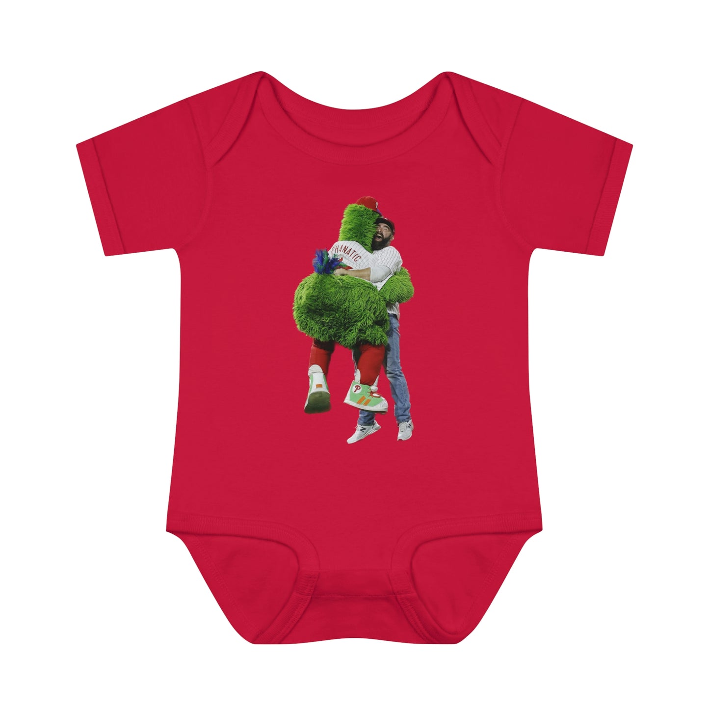 Phillies Phanatic Jason Kelce Hug Infant Baby Rib Bodysuit