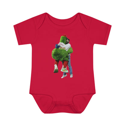 Phillies Phanatic Jason Kelce Hug Infant Baby Rib Bodysuit