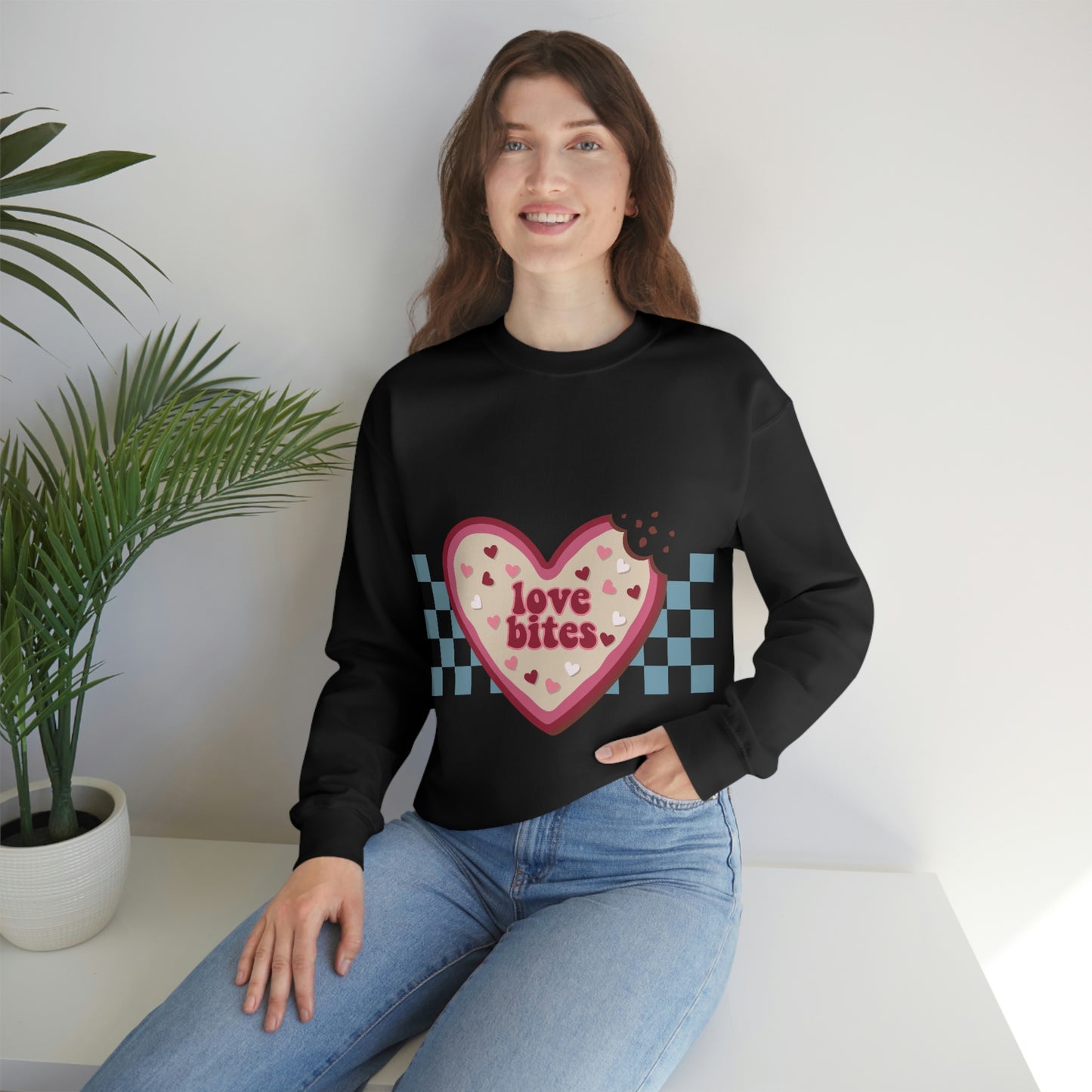 Love Bites Valentine’s Day Unisex Heavy Blend™ Crewneck Sweatshirt