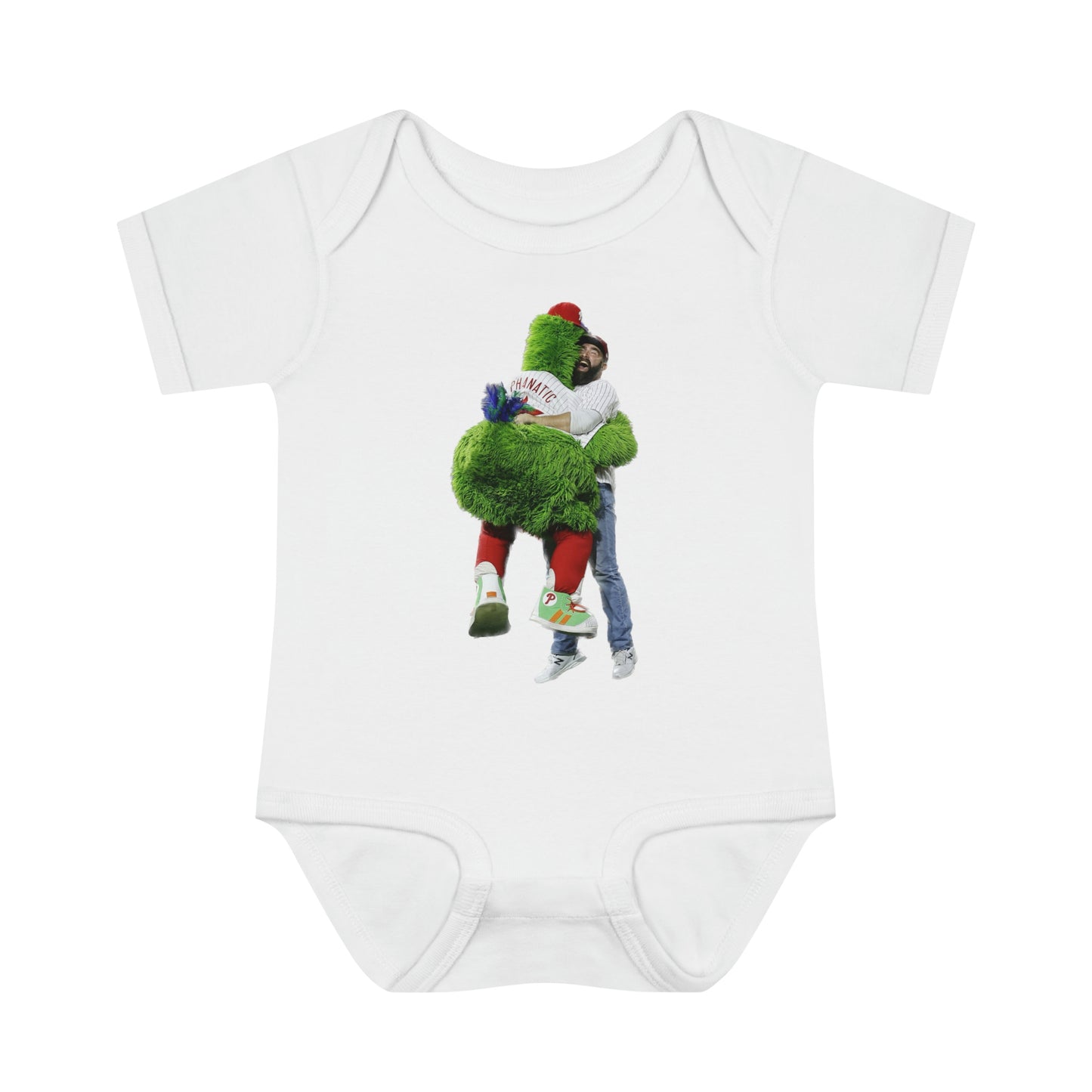 Phillies Phanatic Jason Kelce Hug Infant Baby Rib Bodysuit