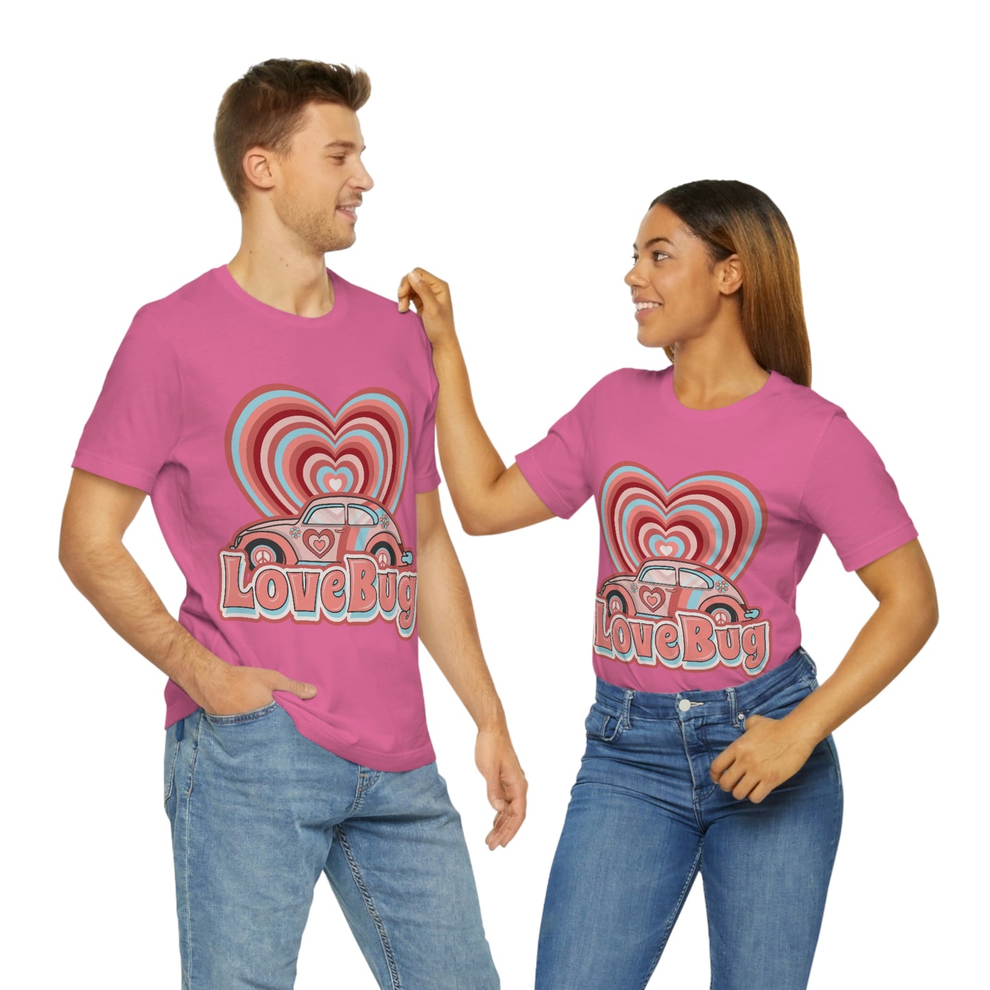 Love Bug Valentine’s Day Unisex Jersey Short Sleeve Tee