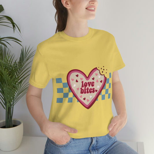 Love Bites Valentine’s Day Unisex Jersey Short Sleeve Tee