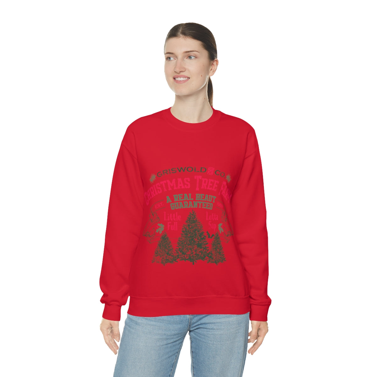 Griswold Christmas Trees Unisex Heavy Blend™ Crewneck Sweatshirt Christmas Vacation Griswold Trees