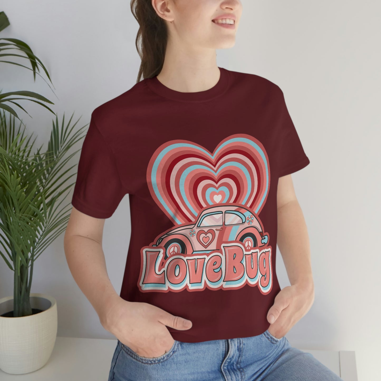 Love Bug Valentine’s Day Unisex Jersey Short Sleeve Tee