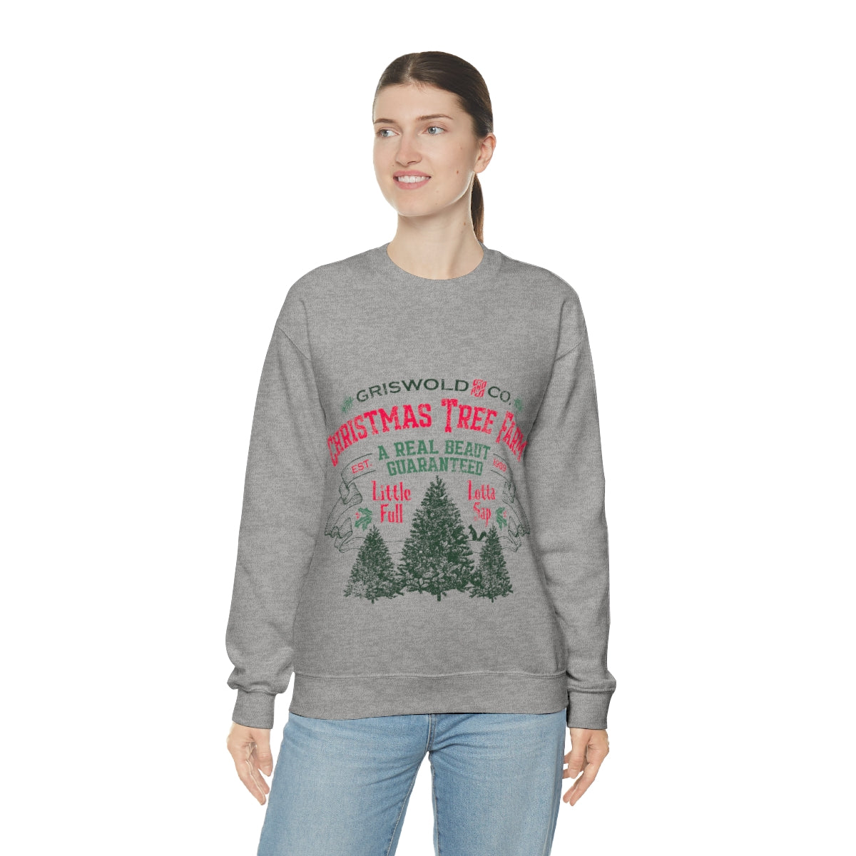 Griswold Christmas Trees Unisex Heavy Blend™ Crewneck Sweatshirt Christmas Vacation Griswold Trees