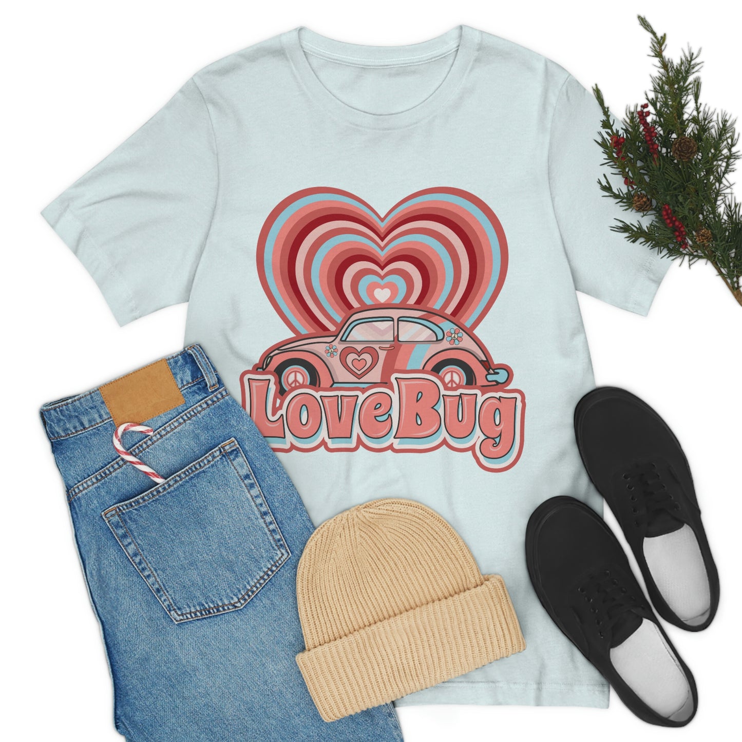 Love Bug Valentine’s Day Unisex Jersey Short Sleeve Tee