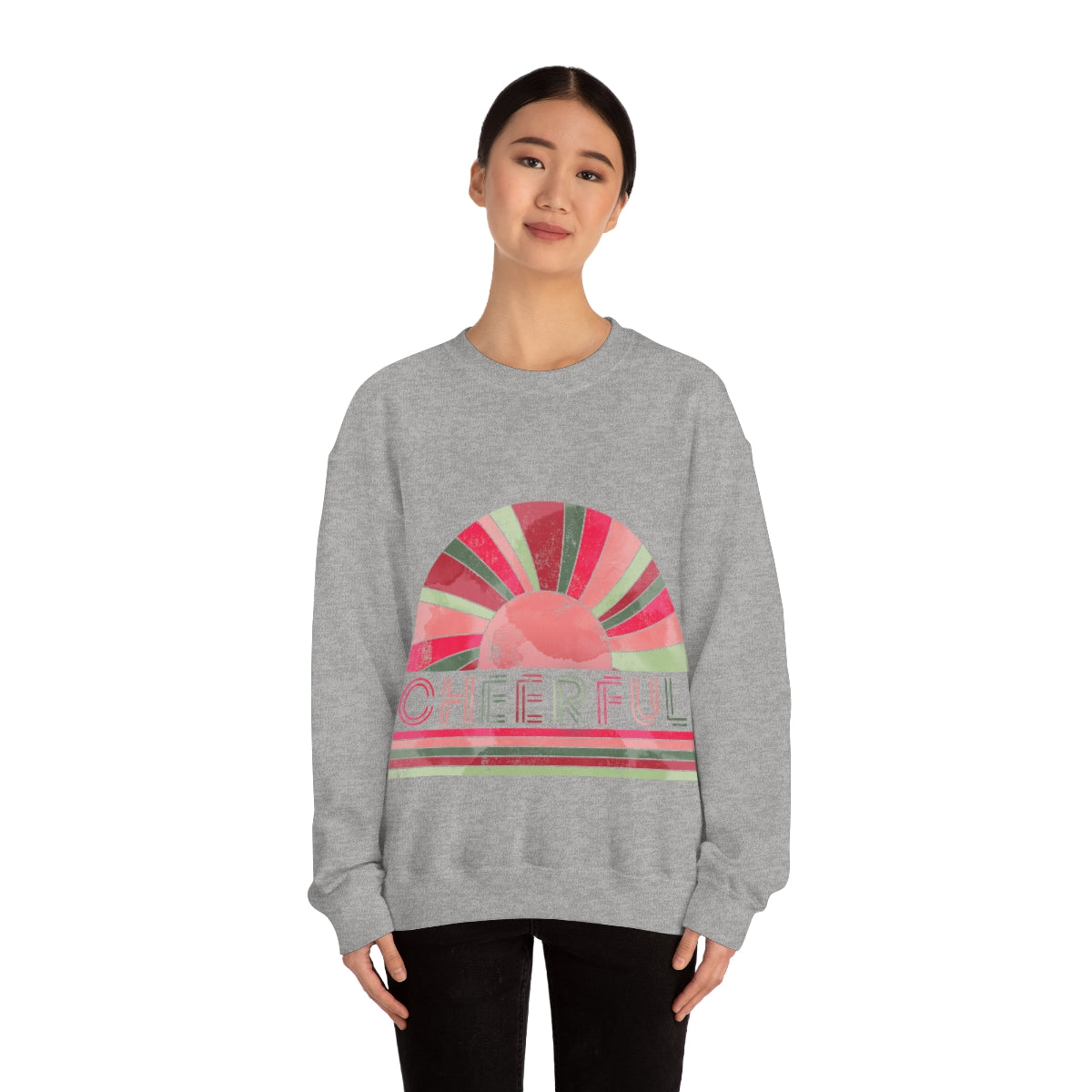 Cheerful Christmas  Unisex Heavy Blend™ Crewneck Sweatshirt