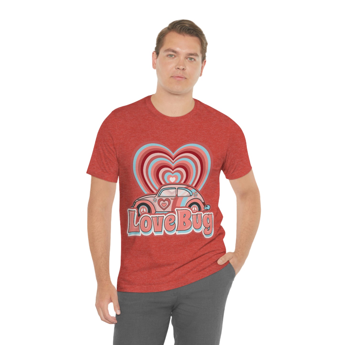 Love Bug Valentine’s Day Unisex Jersey Short Sleeve Tee