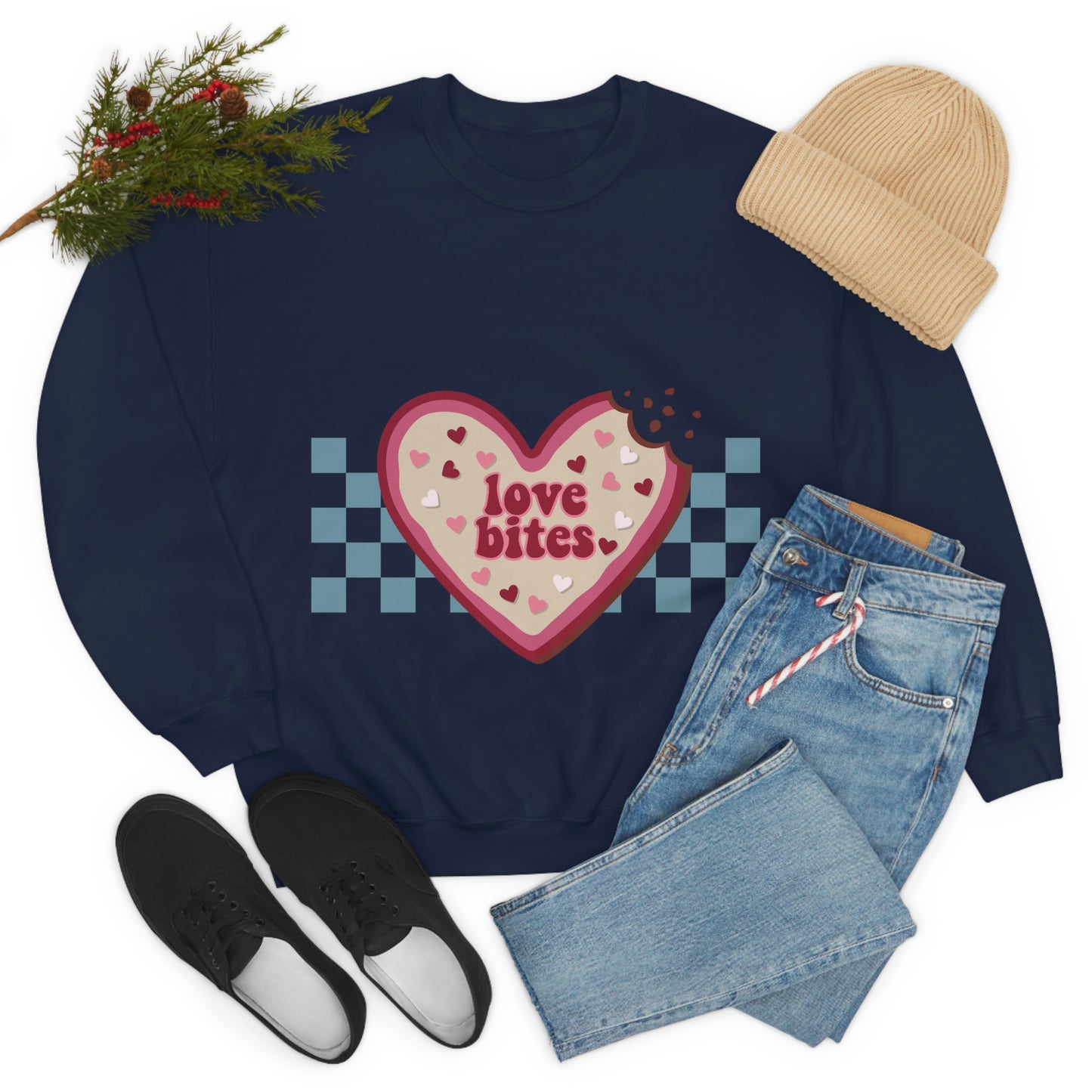 Love Bites Valentine’s Day Unisex Heavy Blend™ Crewneck Sweatshirt