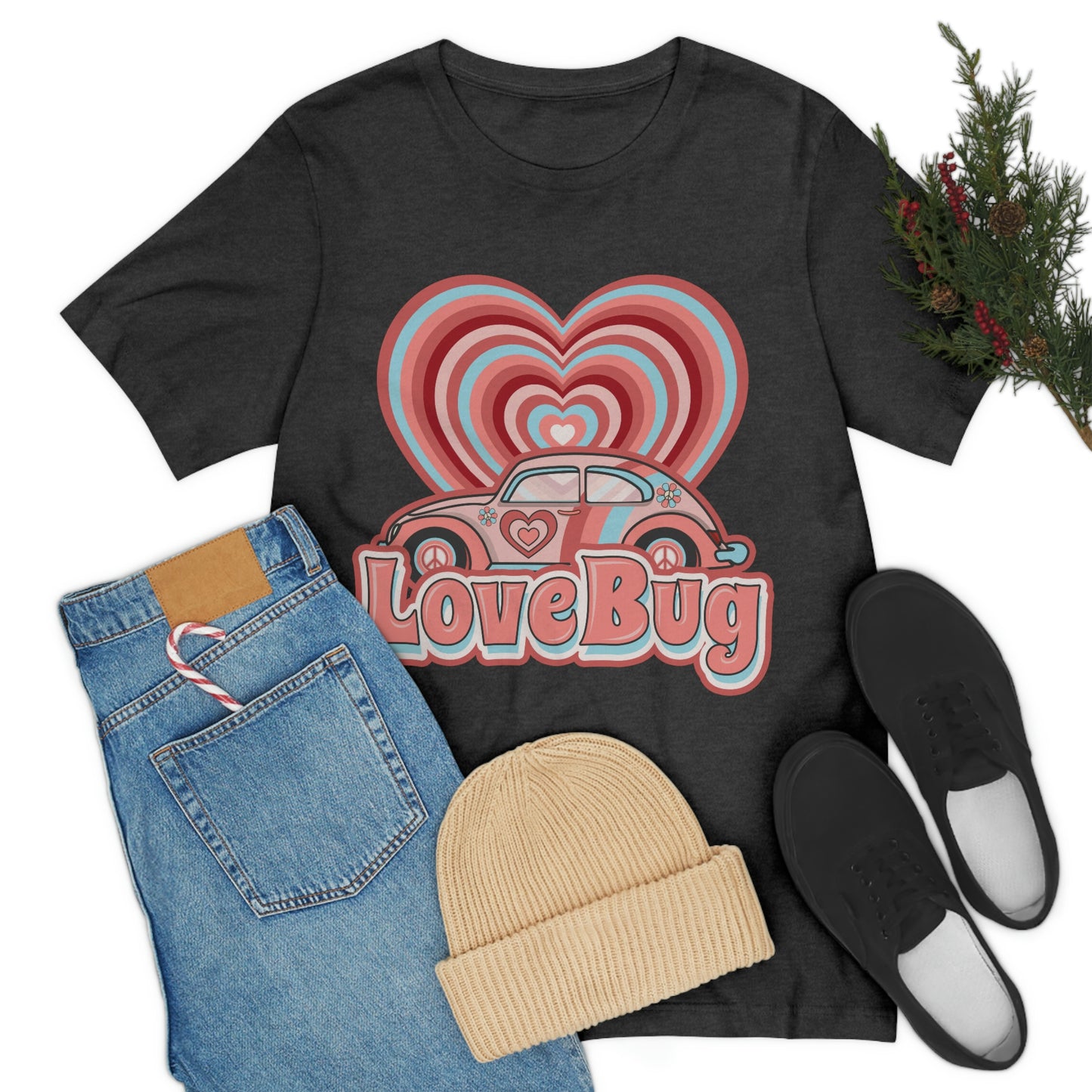 Love Bug Valentine’s Day Unisex Jersey Short Sleeve Tee