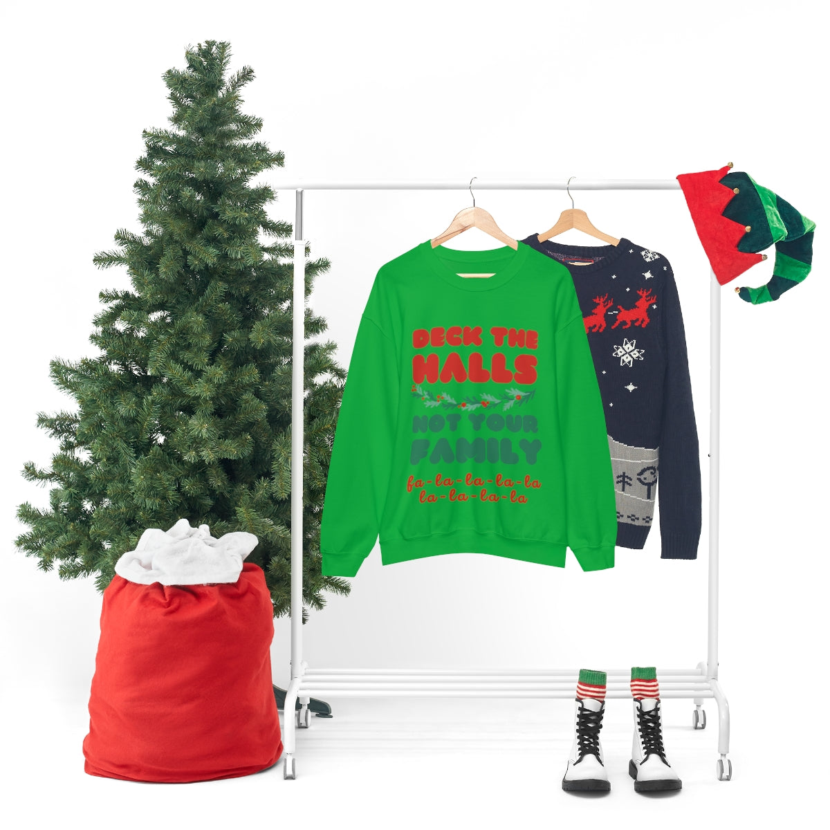 Deck the halls not your family Unisex Heavy Blend™ Crewneck Sweatshirt