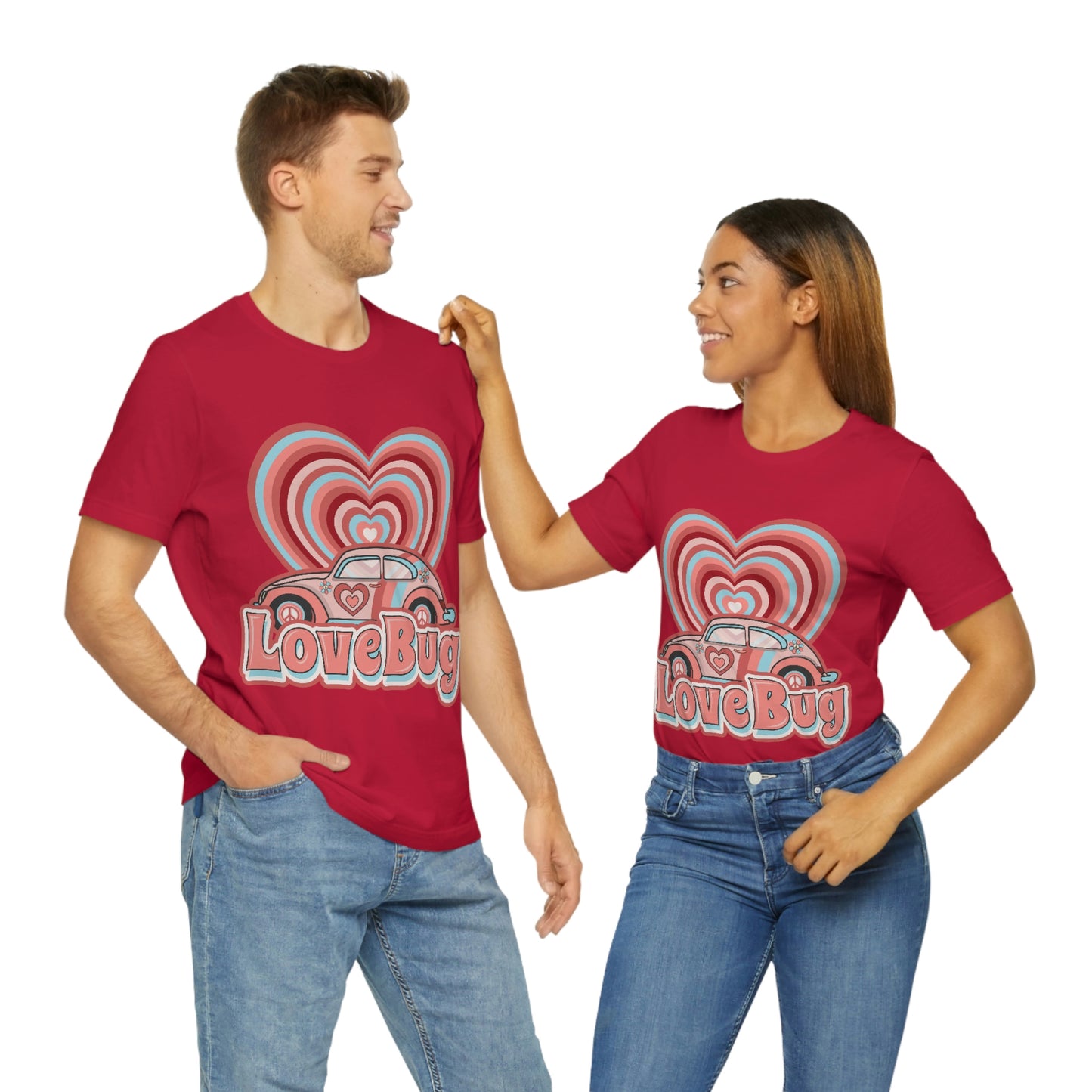 Love Bug Valentine’s Day Unisex Jersey Short Sleeve Tee