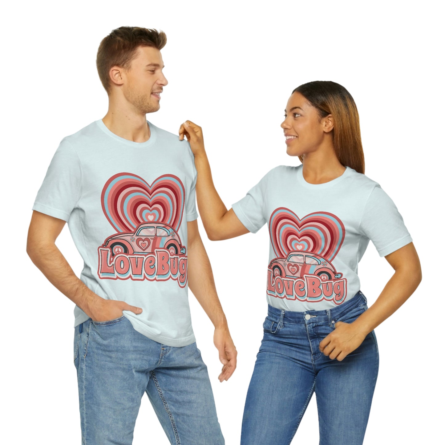 Love Bug Valentine’s Day Unisex Jersey Short Sleeve Tee