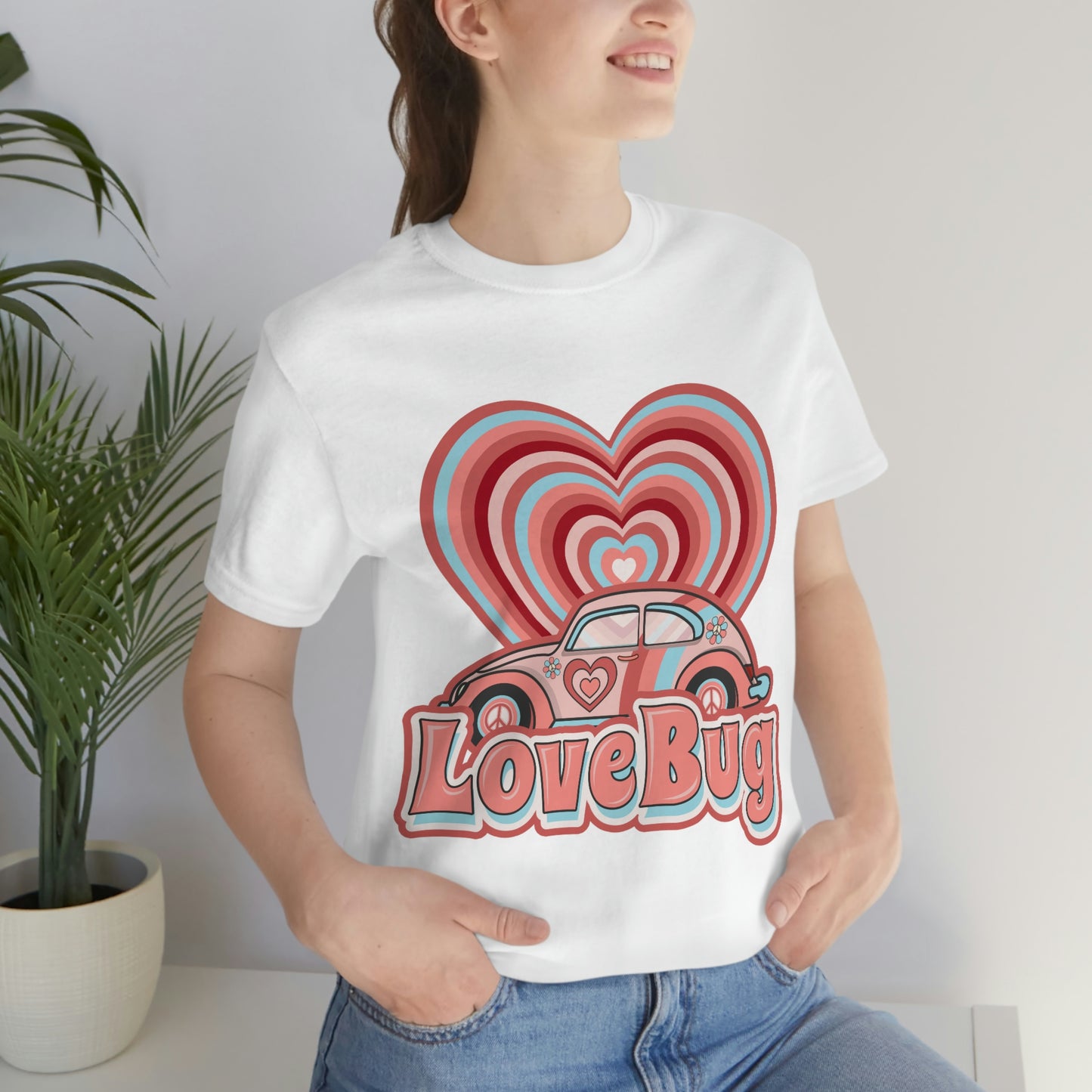 Love Bug Valentine’s Day Unisex Jersey Short Sleeve Tee