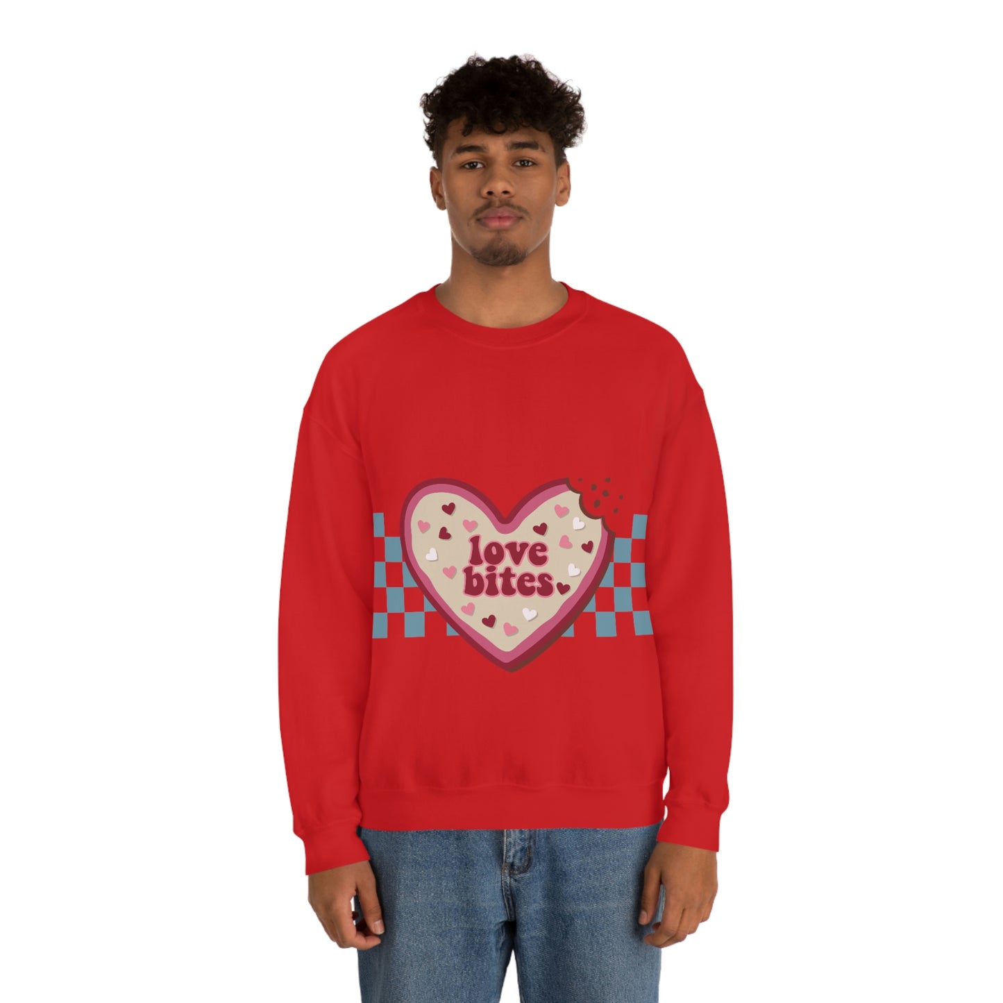 Love Bites Valentine’s Day Unisex Heavy Blend™ Crewneck Sweatshirt