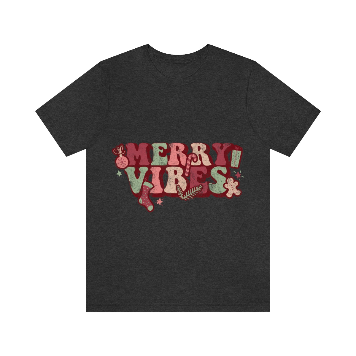 Merry Vibes Merry Christmas Unisex Jersey Short Sleeve Tee