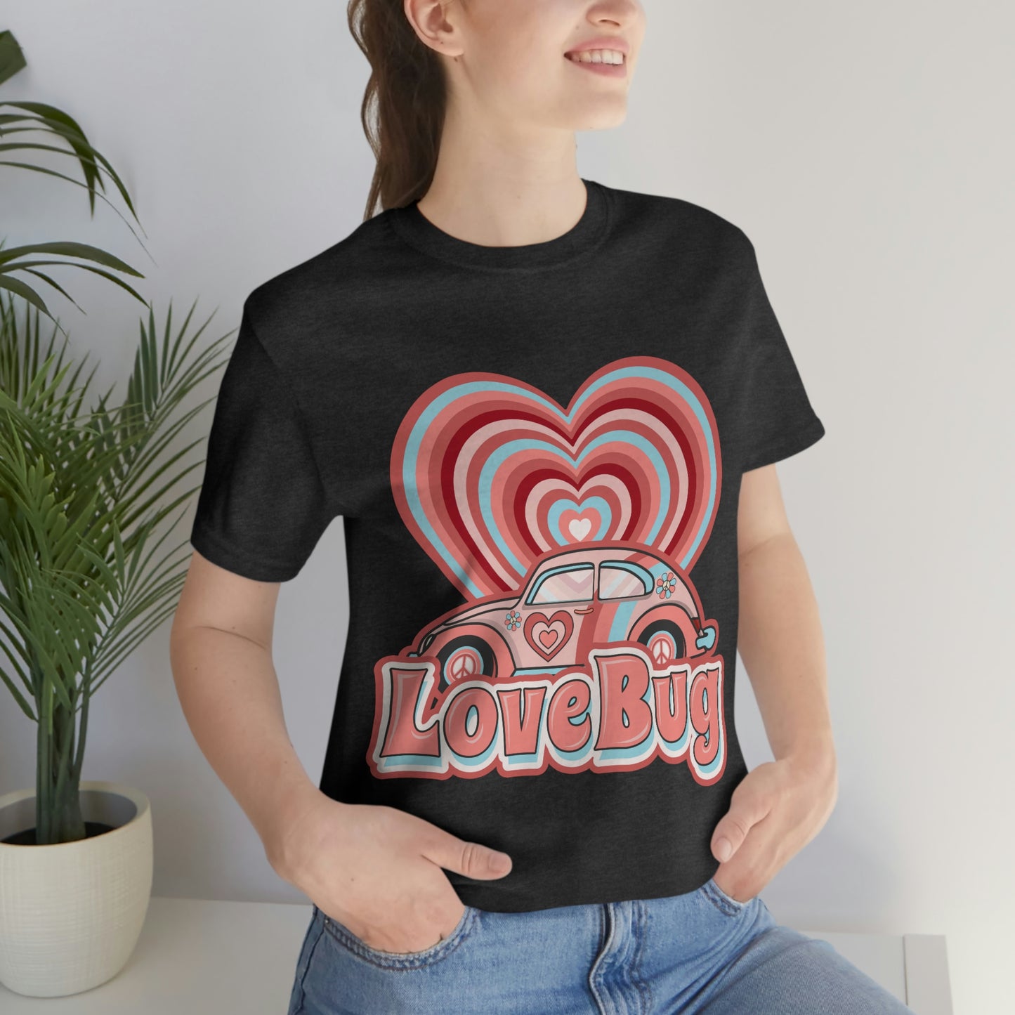 Love Bug Valentine’s Day Unisex Jersey Short Sleeve Tee