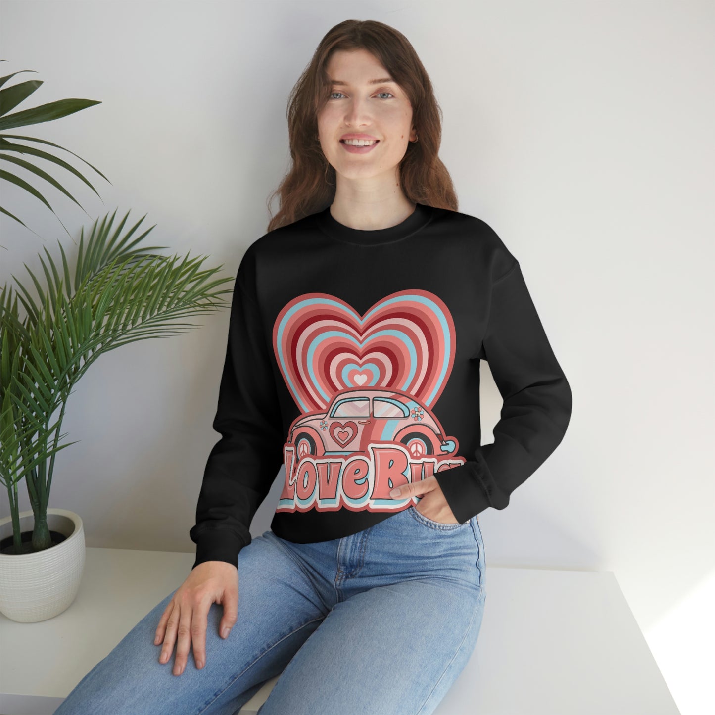 Love bug Valentine’s Day Unisex Heavy Blend™ Crewneck Sweatshirt