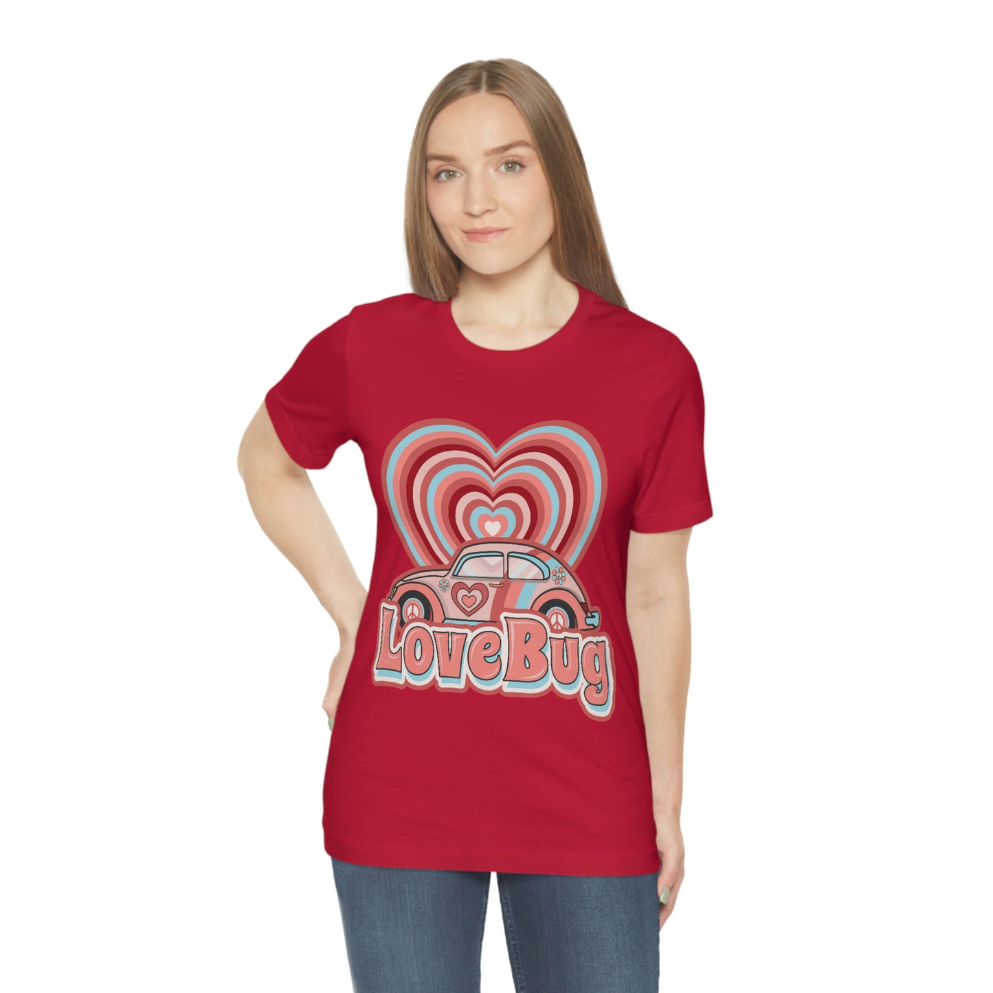 Love Bug Valentine’s Day Unisex Jersey Short Sleeve Tee