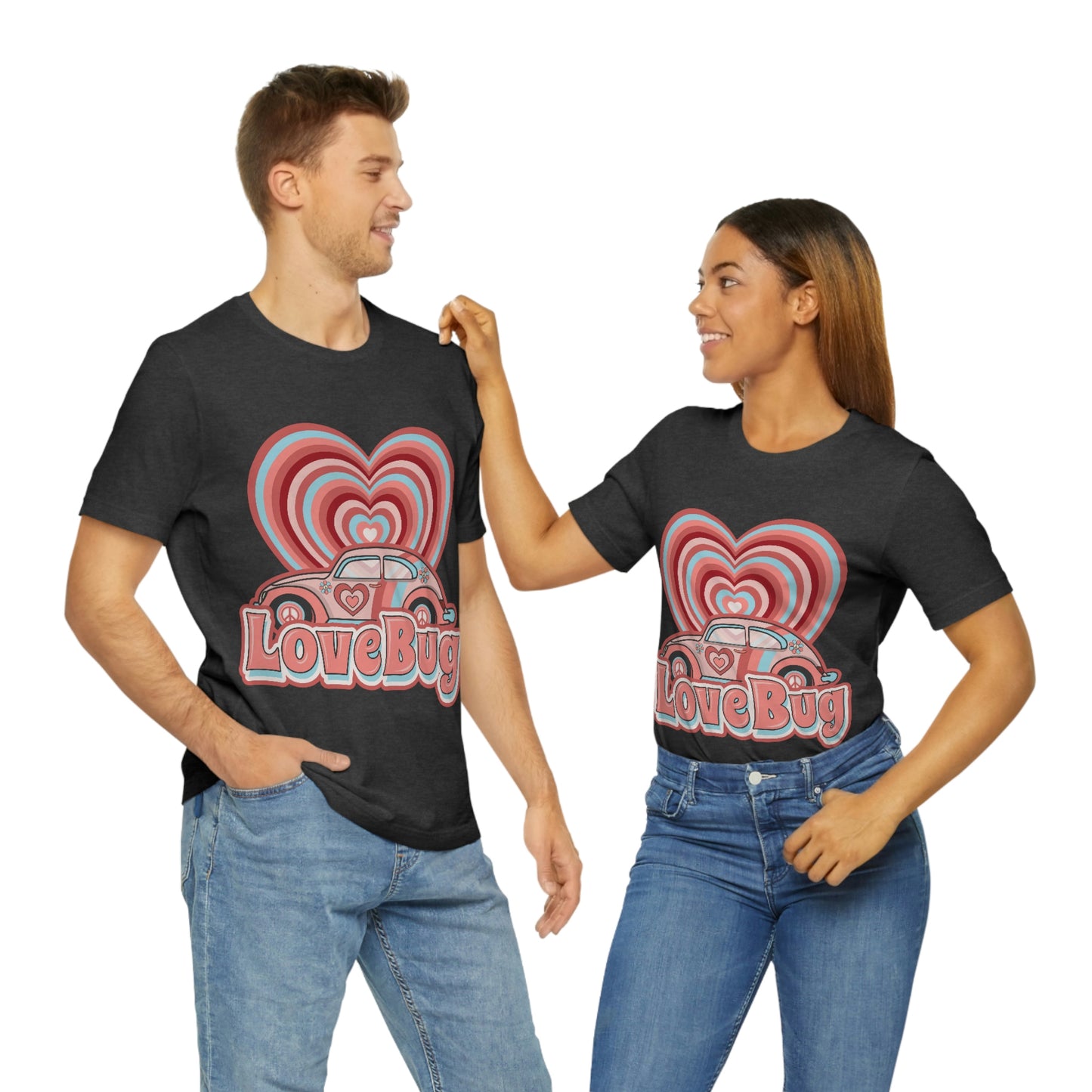 Love Bug Valentine’s Day Unisex Jersey Short Sleeve Tee