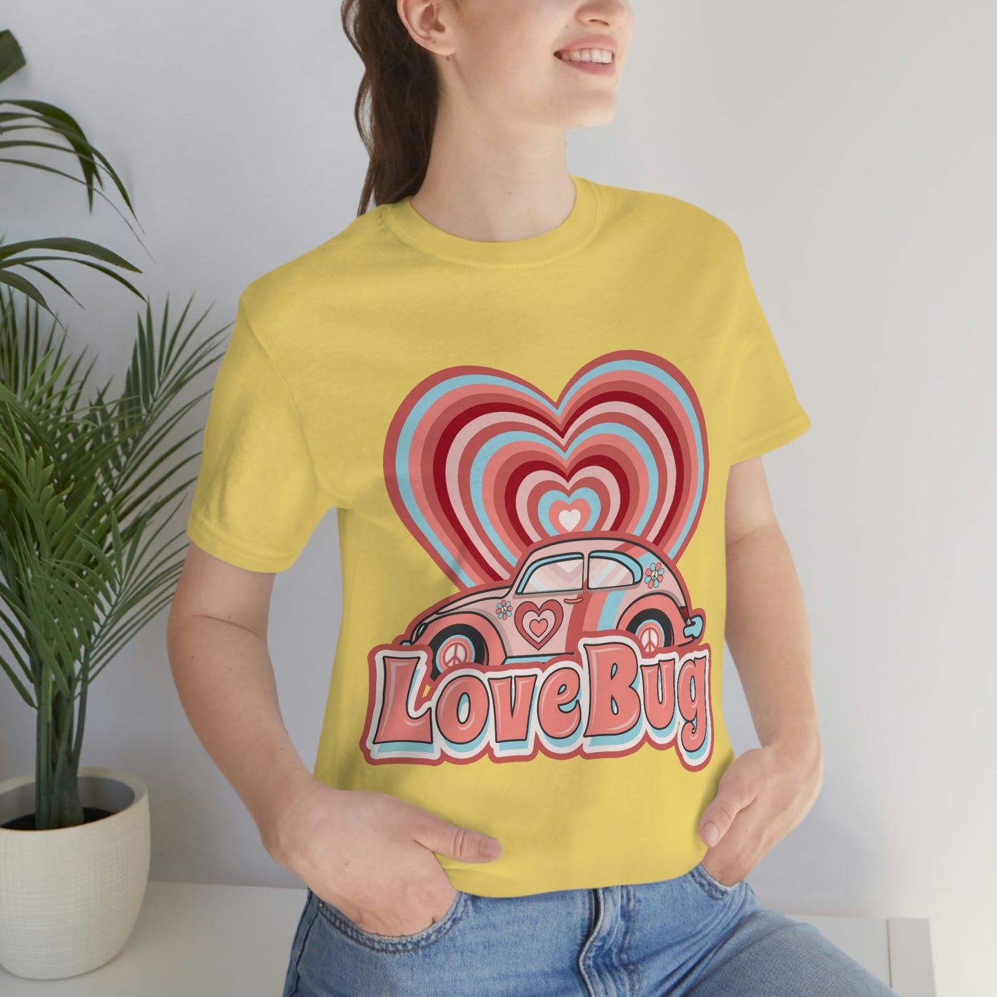 Love Bug Valentine’s Day Unisex Jersey Short Sleeve Tee