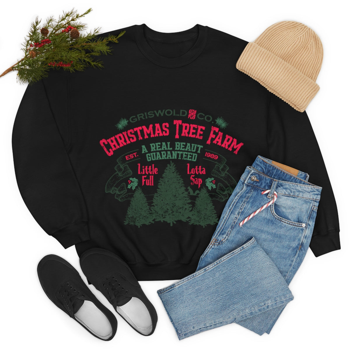 Griswold Christmas Trees Unisex Heavy Blend™ Crewneck Sweatshirt Christmas Vacation Griswold Trees