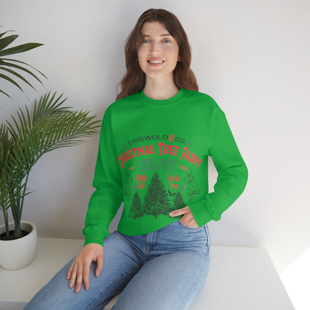 Griswold Christmas Trees Unisex Heavy Blend™ Crewneck Sweatshirt Christmas Vacation Griswold Trees