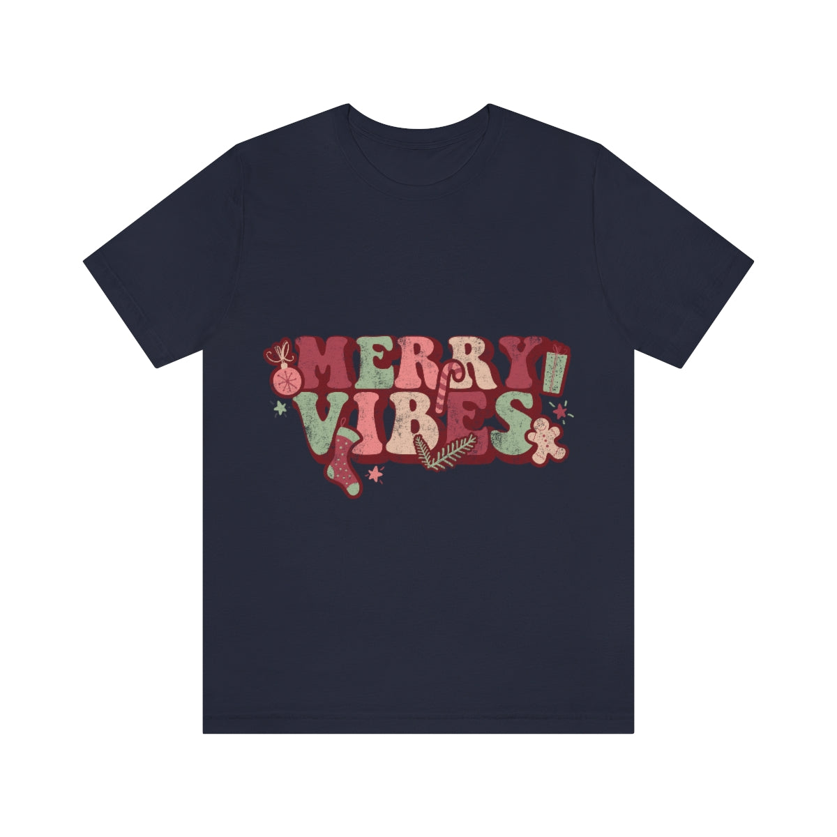 Merry Vibes Merry Christmas Unisex Jersey Short Sleeve Tee