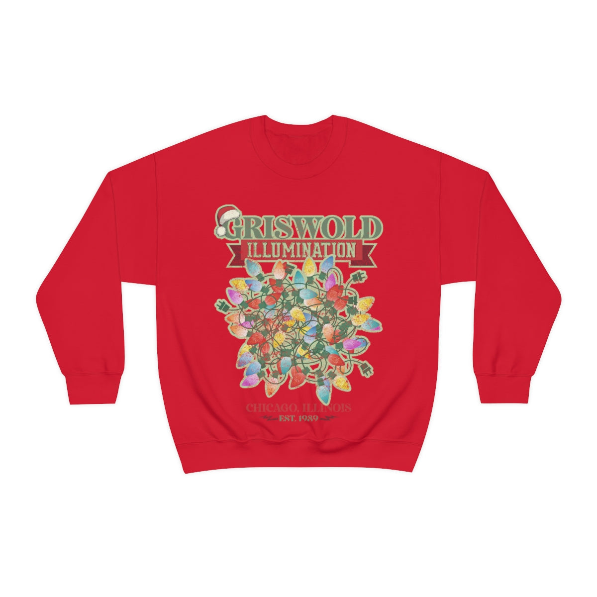 Griswold Illuminations Unisex Heavy Blend™ Crewneck Sweatshirt Griswold Electric Christmas Vacation