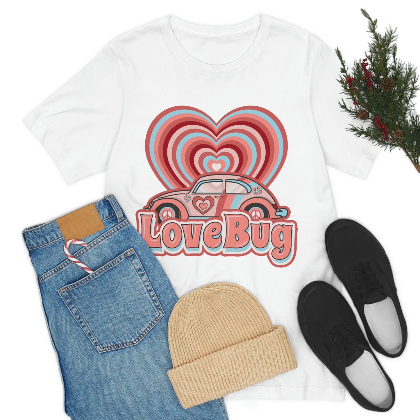 Love Bug Valentine’s Day Unisex Jersey Short Sleeve Tee