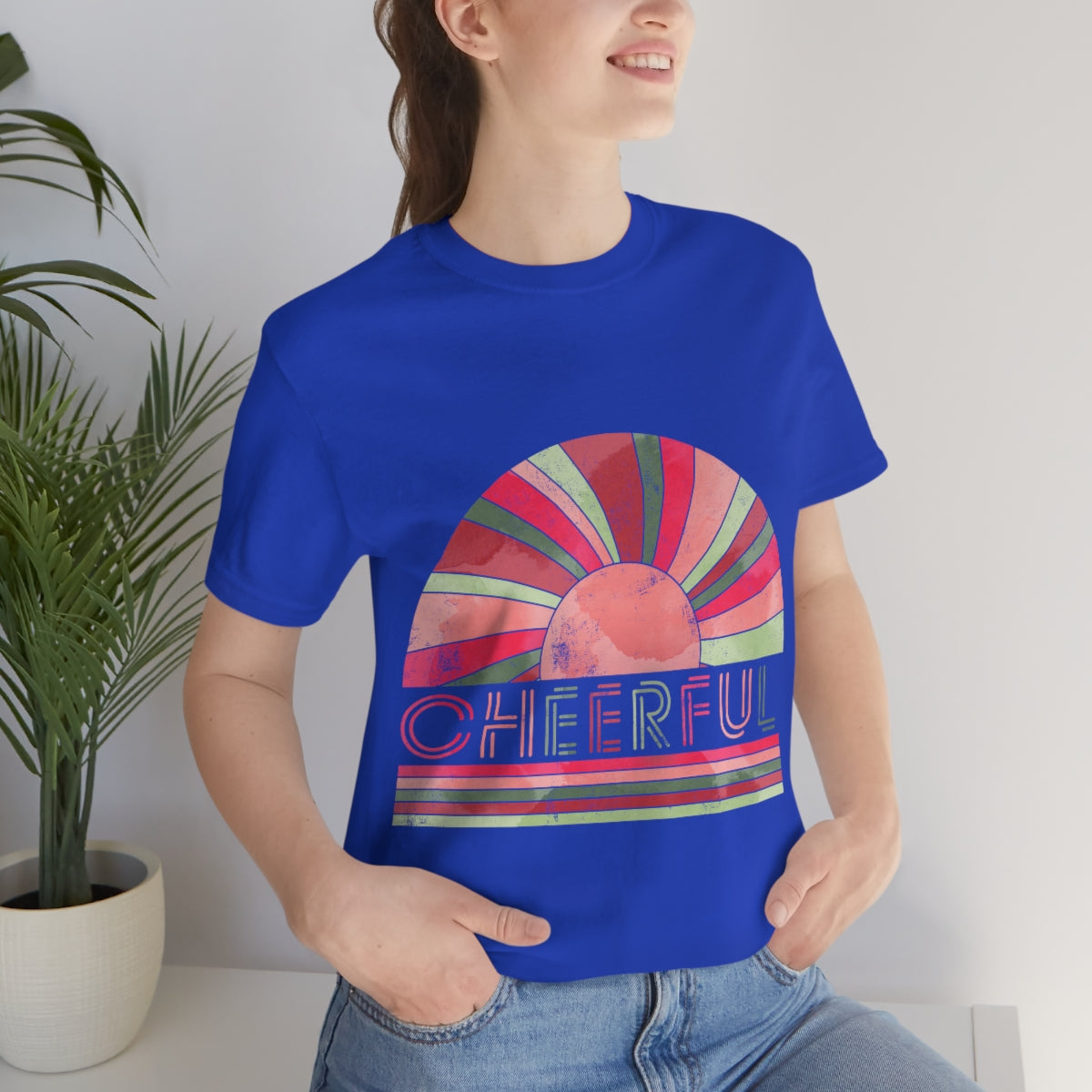 Cheerful Christmas Unisex Jersey Short Sleeve Tee