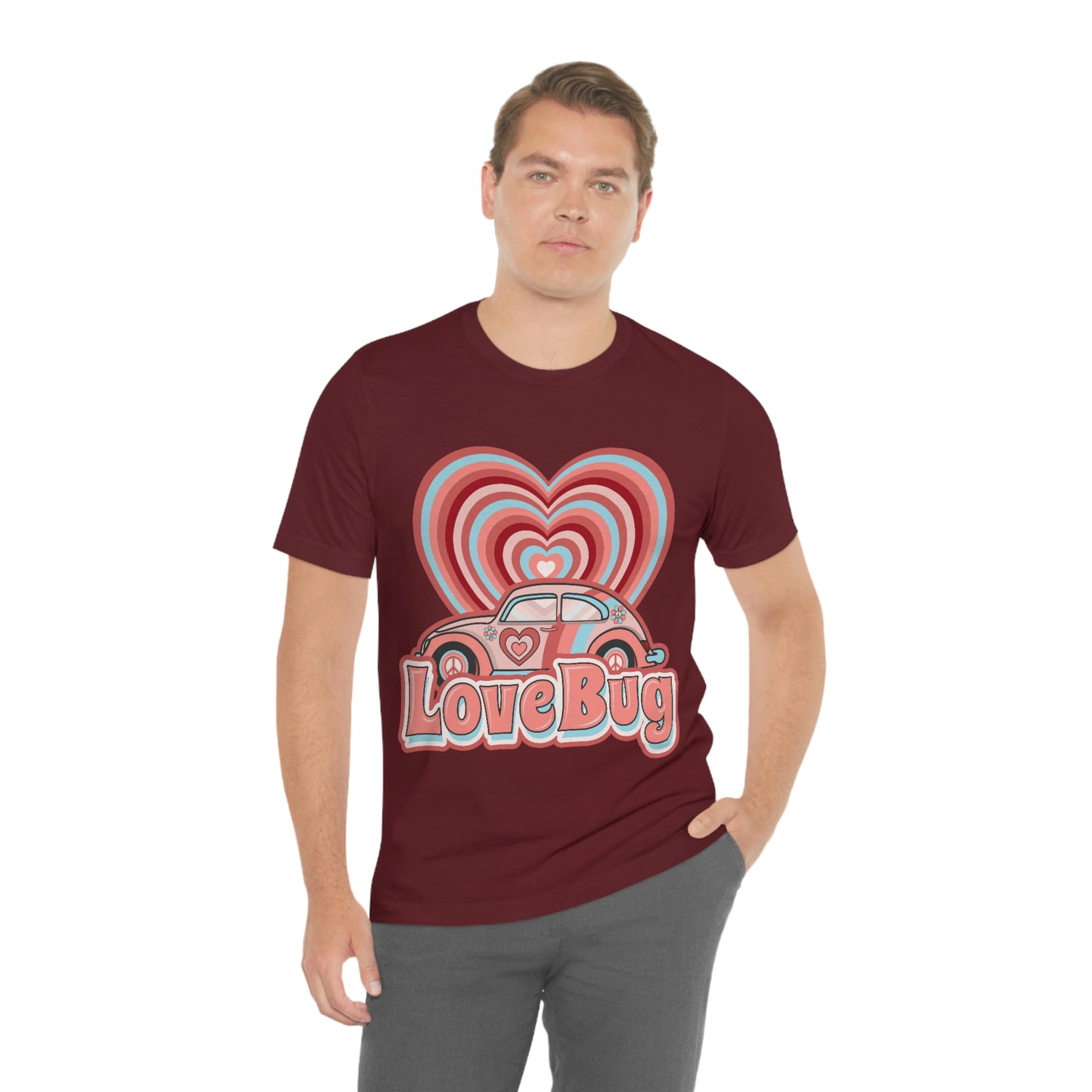 Love Bug Valentine’s Day Unisex Jersey Short Sleeve Tee