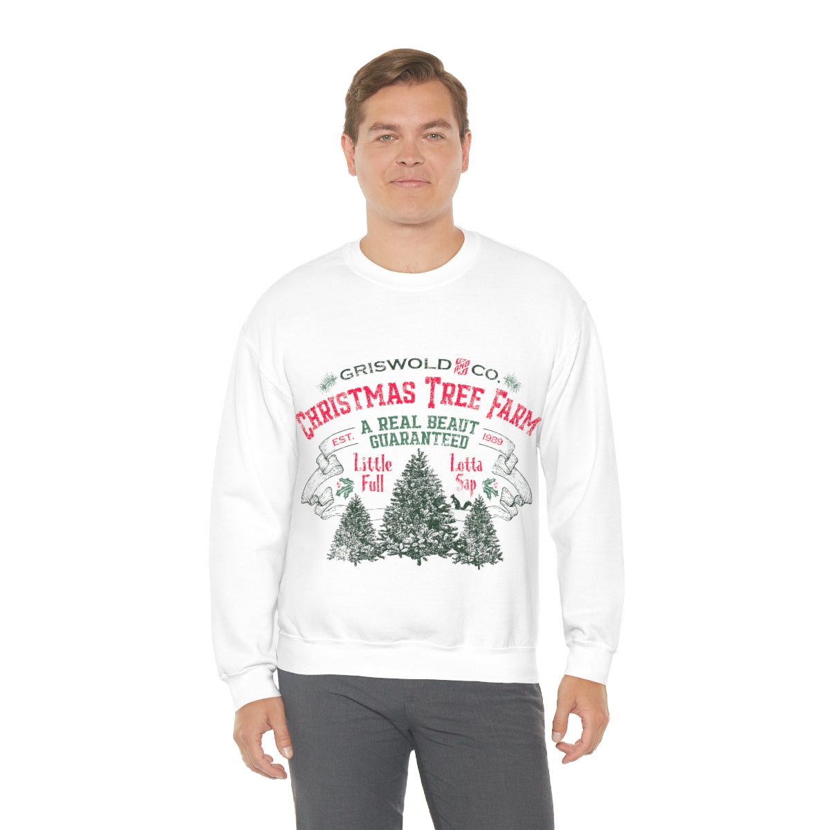 Griswold Christmas Trees Unisex Heavy Blend™ Crewneck Sweatshirt Christmas Vacation Griswold Trees