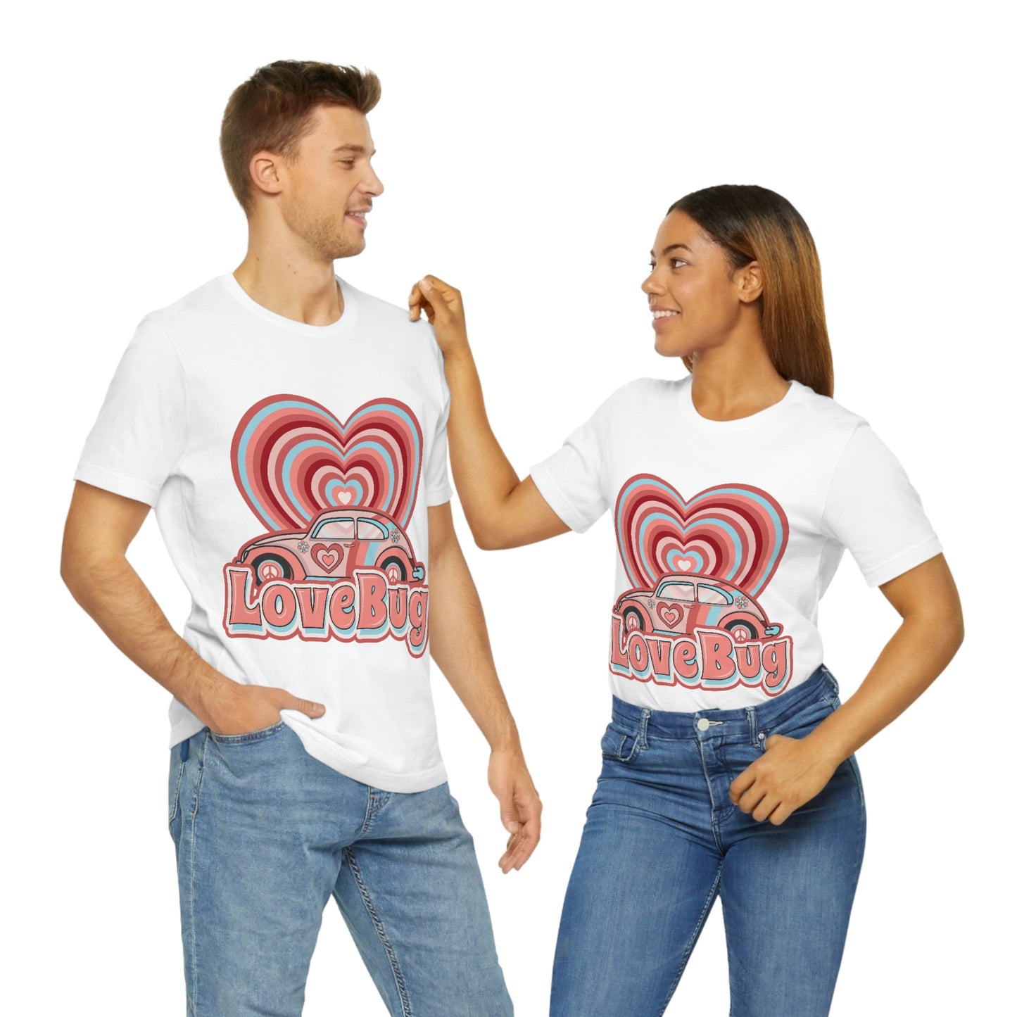 Love Bug Valentine’s Day Unisex Jersey Short Sleeve Tee