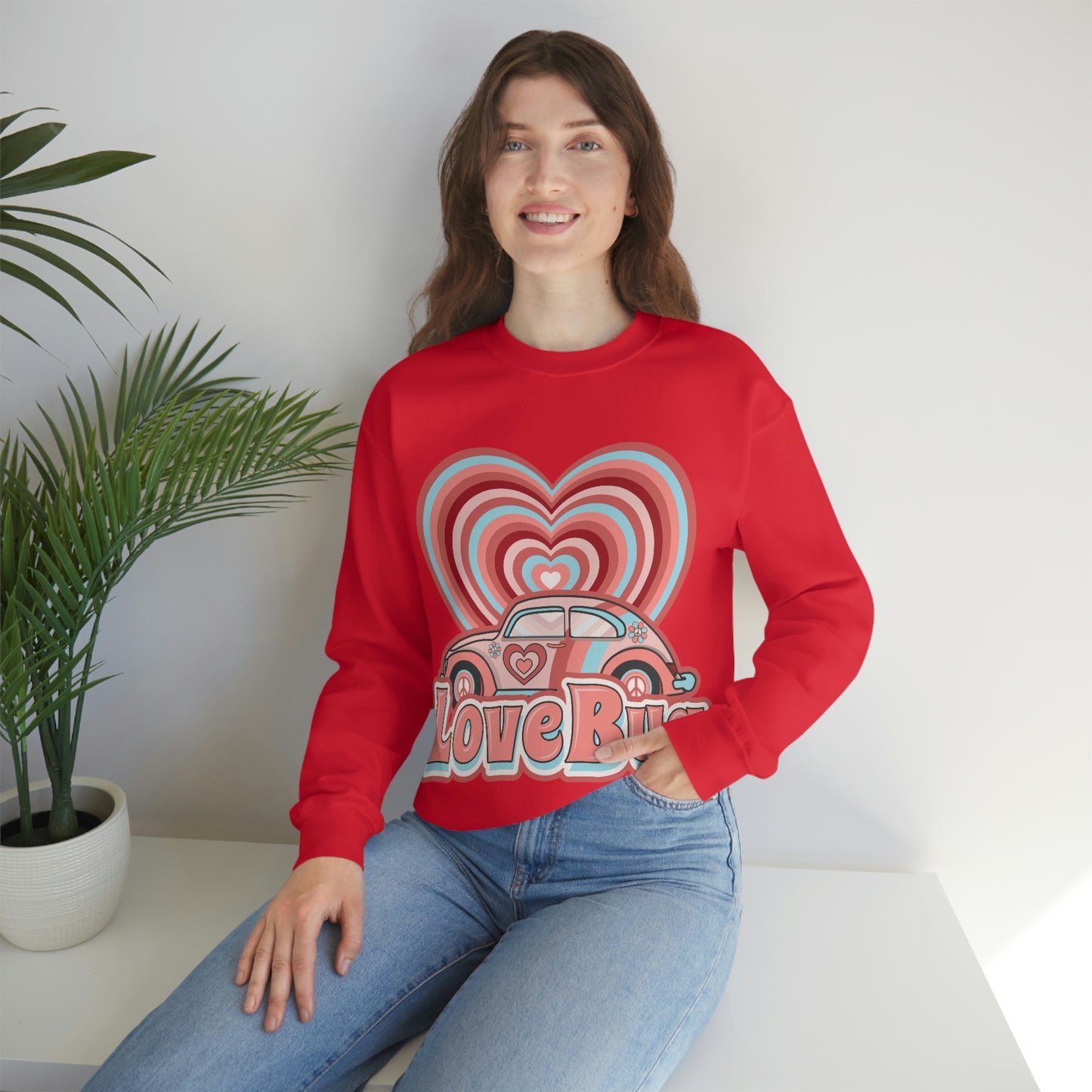 Love bug Valentine’s Day Unisex Heavy Blend™ Crewneck Sweatshirt