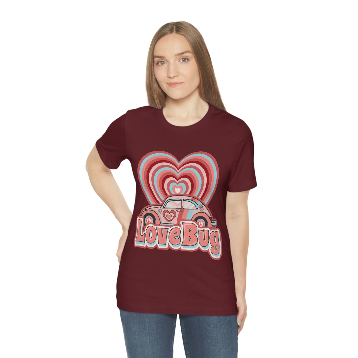 Love Bug Valentine’s Day Unisex Jersey Short Sleeve Tee