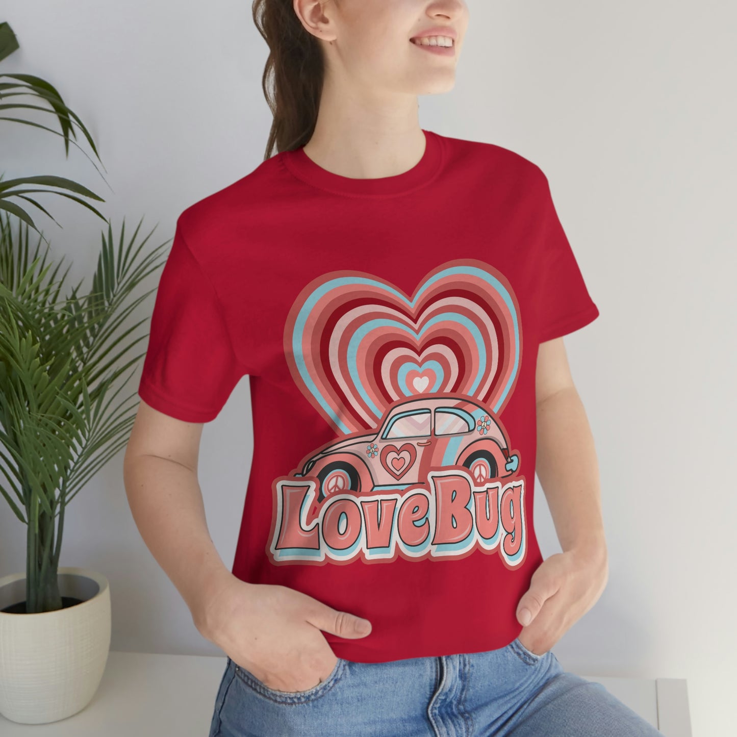 Love Bug Valentine’s Day Unisex Jersey Short Sleeve Tee