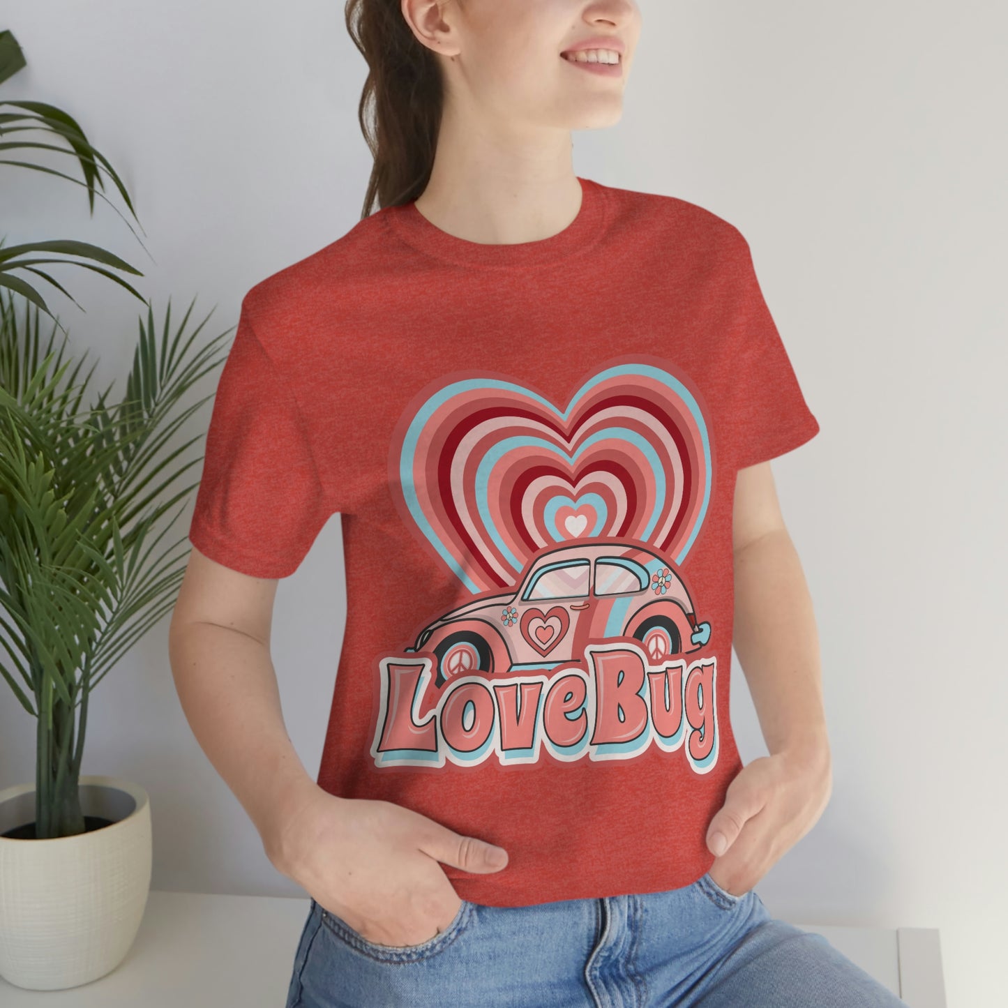 Love Bug Valentine’s Day Unisex Jersey Short Sleeve Tee