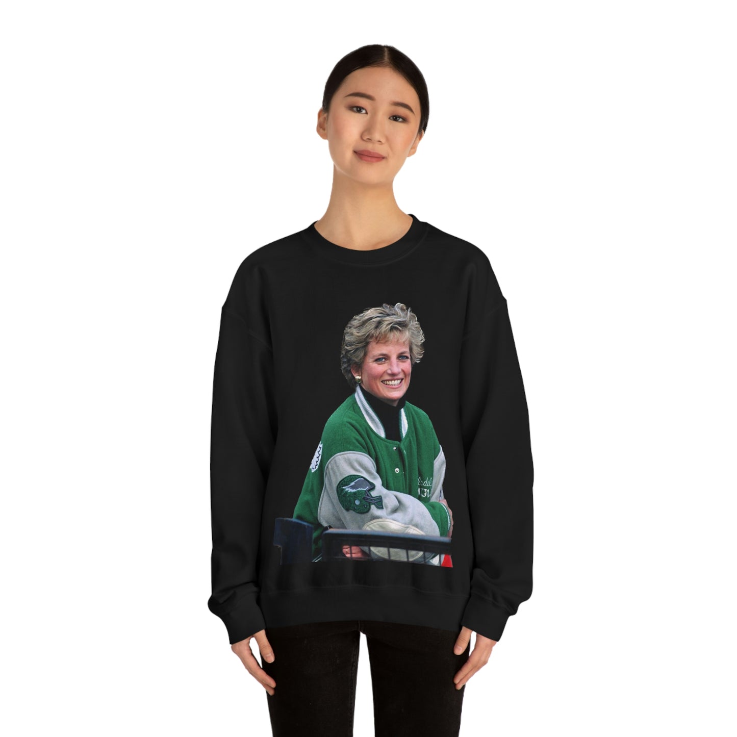 Princess Diana Philadelphia Eagles Front Unisex Heavy Blend™ Crewneck Sweatshirt