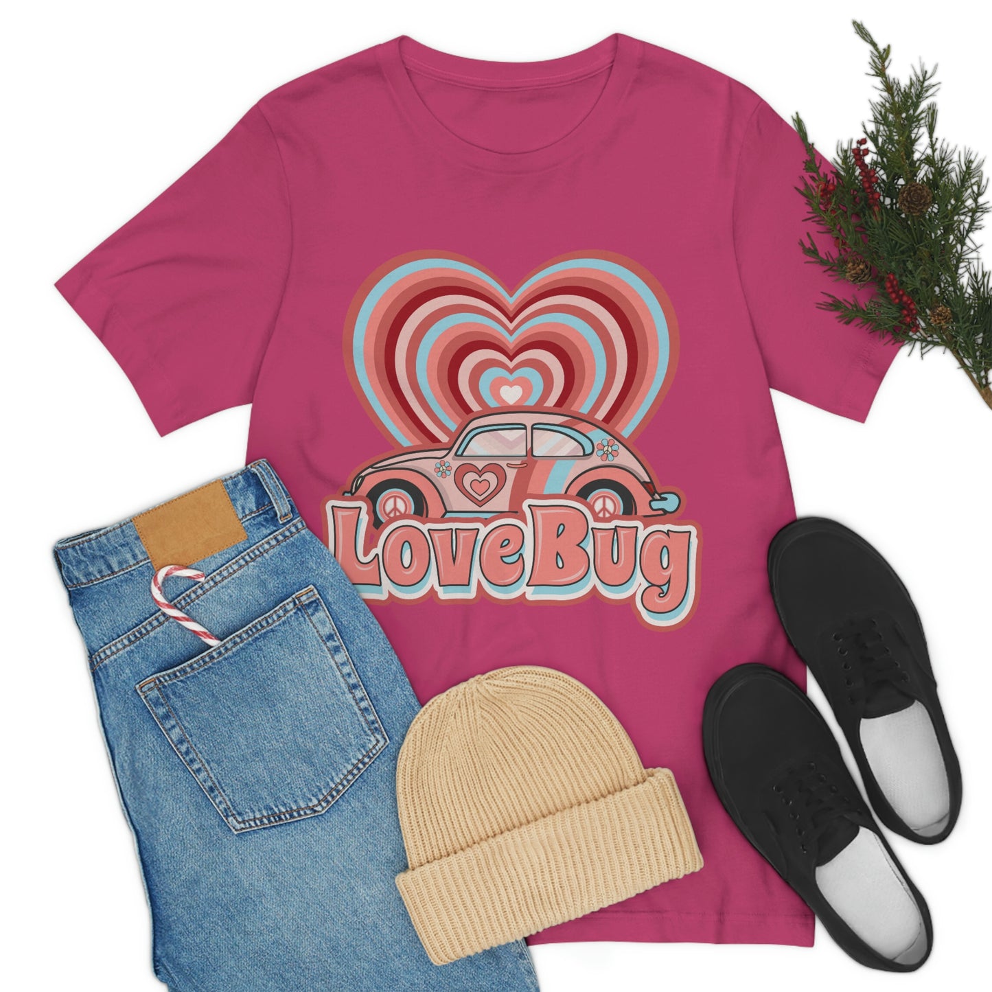 Love Bug Valentine’s Day Unisex Jersey Short Sleeve Tee