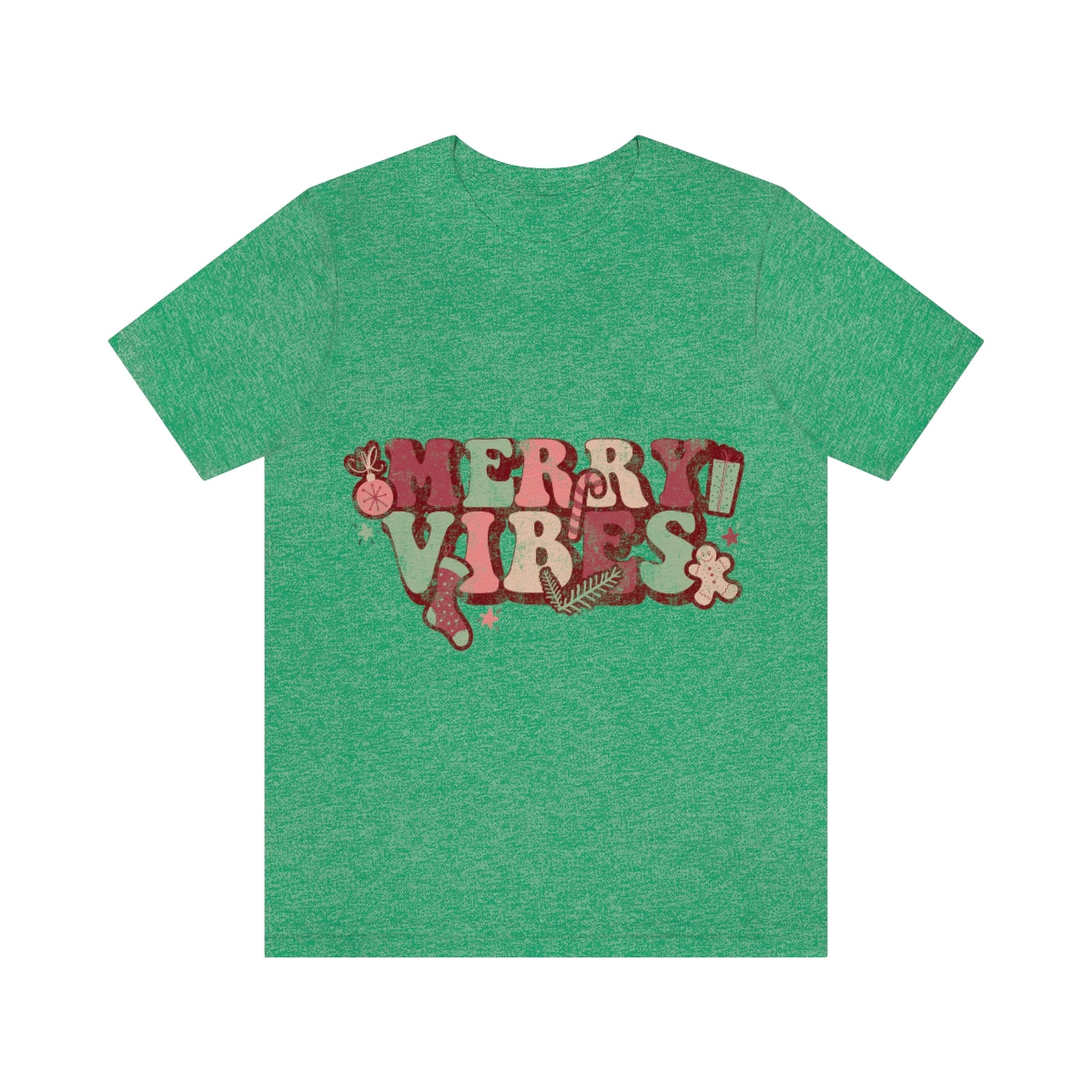 Merry Vibes Merry Christmas Unisex Jersey Short Sleeve Tee