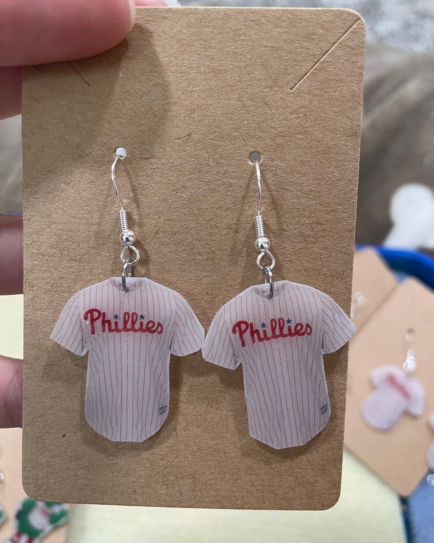 Phillies Jersey and Phanatic Earrings