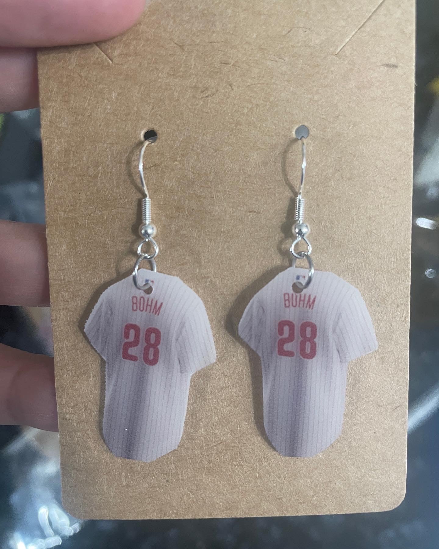 Phillies Player Jersey Earrings